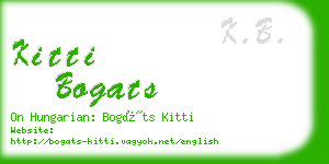 kitti bogats business card